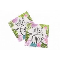 Салфетки Wild one розовые (33х33см) (16шт.)