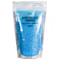 Морская соль с шимером Дыня Top Beauty Bath Sea Salt Shimmer голубая