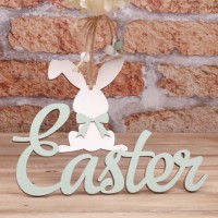 підвіска "easter із зайчиком" зелена