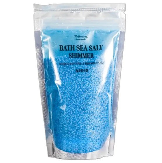 Морская соль с шимером Дыня Top Beauty Bath Sea Salt Shimmer голубая