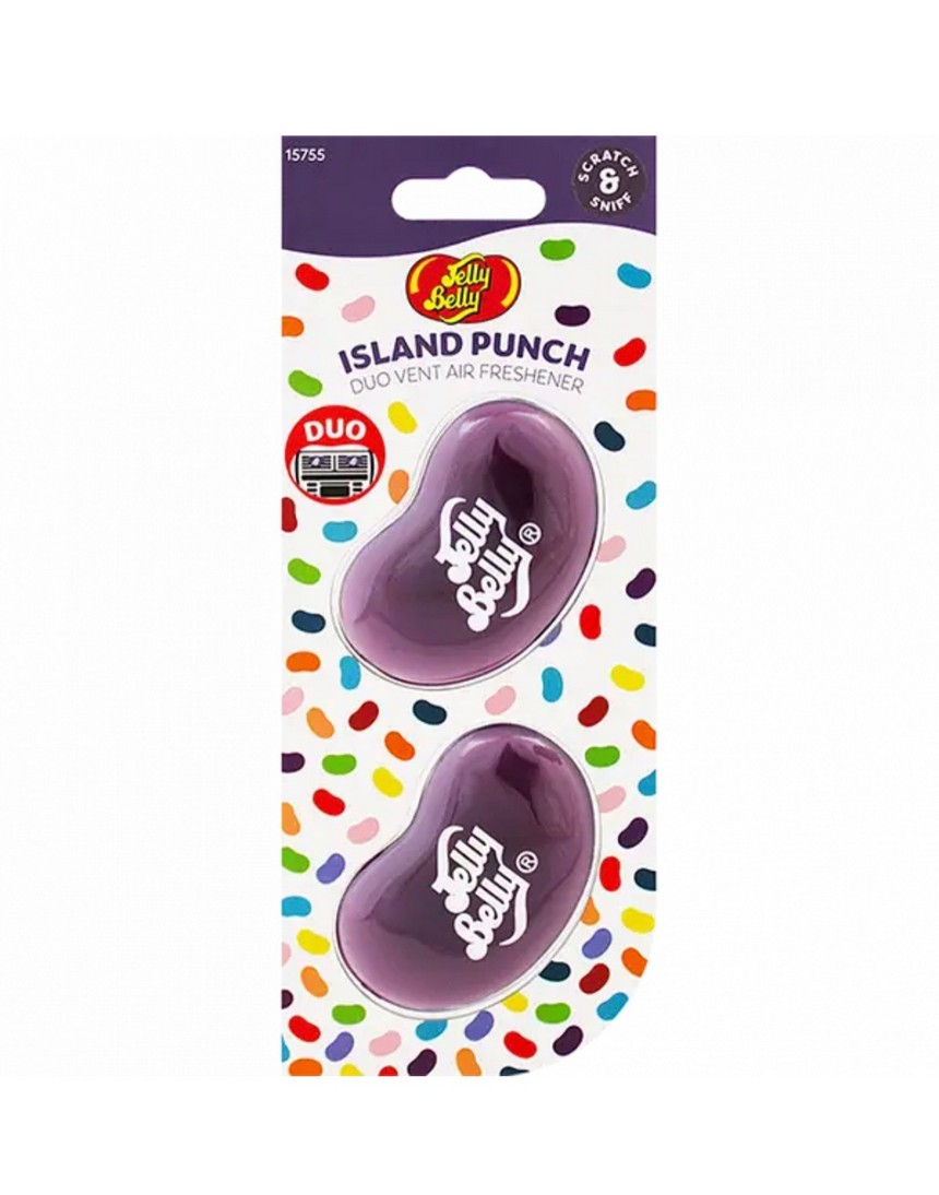 Jelly Belly Ароматизатор для авто ISLAND PUNCH 2Х14Г